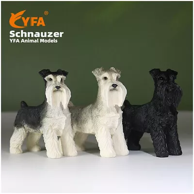 JJM Mini Miniature Schnauzer Model Animal Pet Figure Dog Collection Decoration • $13.99