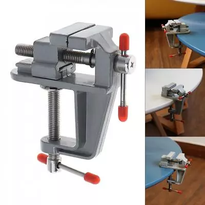 Mini Bench Vise DIY Table Swivel Lock Clamp Drill Press Vice Metal Repair Tool • $9.39