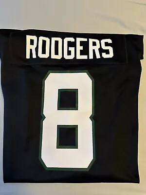 Official New York Jets Aaron Rodgers Jersey #8 Black Large  • $28