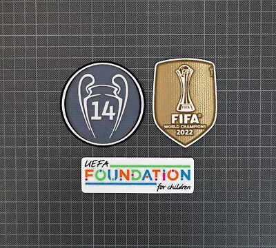 UEFA Champions League Winners 2022 14 Times & World Club Cup Patches Real Madrid • $12.58