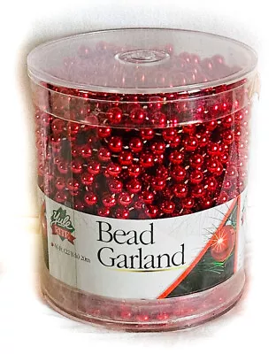 RED Bead Holiday Tree Garland 22yds • $5