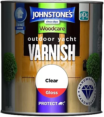 £9.08 • Buy Johnstones Woodcare Outdoor Yacht Varnish - Clear Gloss - 750ml And 250ml