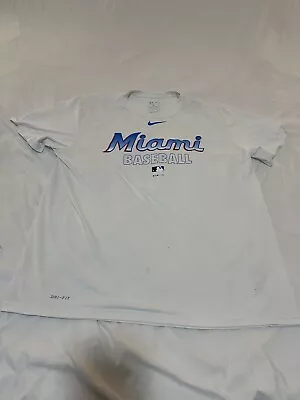 Miami Marlins Men's Nike Dri-FIT Tshirt Size Xl White 351 • $7.92