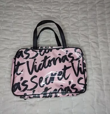 Victoria's Secret Makeup Bag Pink Travel Bag Case 2-Sided Pink Bag Pouch • $24.99