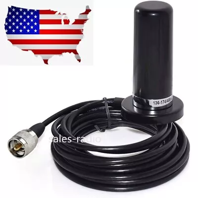 HH-N2RS 144/430MHz VHF/UHF Car Ham Radio Antenna & Magnetic Mount 5M RG-58 Cable • $18.87