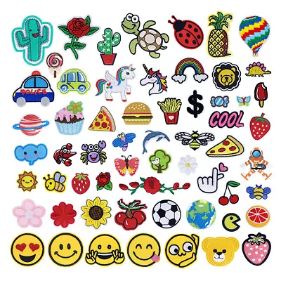 32/60x Cartoon Iron On Patches No Sewing Patches Embroidered Clothes CaP Patches • $10.25