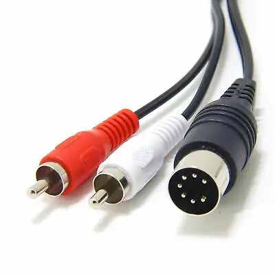 7-Pin 7 PIN DIN Male To 2 Dual RCA Male Plug Audio Cable Adapter 0.5m 1M 1.5M • $4.29