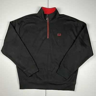 Cinch Quarter Zip Grid Fleece Lined Jacket Black L  • $49.99