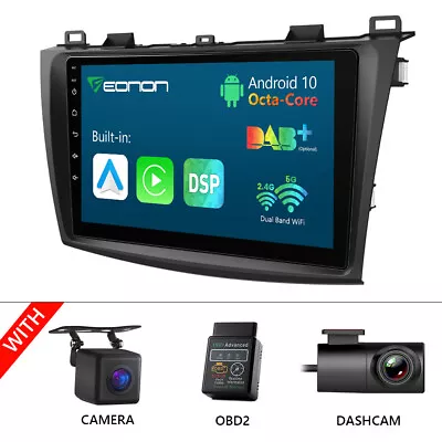 CAM+DVR+OBD+Car Radio Stereo DSP Android Auto 8Core For Mazda 3 10-13 GPS No-DVD • $204.91