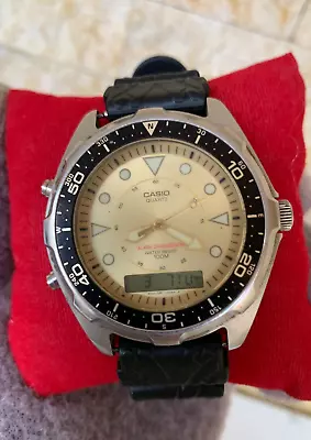 Vintage Casio Amw-320d Watch Module 1374 Analog/digital Alarm Chronograph Diver • $360