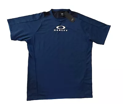 OAKLEY Mens Size XL Dark Blue Performance Fit Compression Crew Neck Shirt  • $24.95
