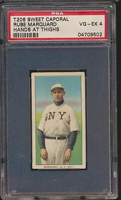 1909 T206 Sweet Cap 150 Subjects Rube Marquard Hands At Thighs PSA 4 CENTERED! • $500