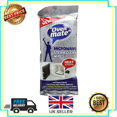 £4.81 • Buy Oven Mate Cleaning Wipes Heat Activated Microwave Steam Cleaner Wipes Pack Of 25