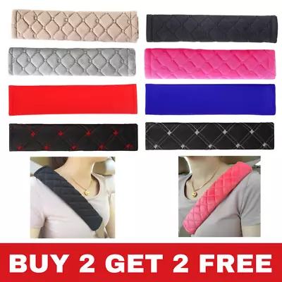 Car Seat Belt Pads Safety Cushion Shoulder Strap Covers Harness For Kids Adults • £3.19