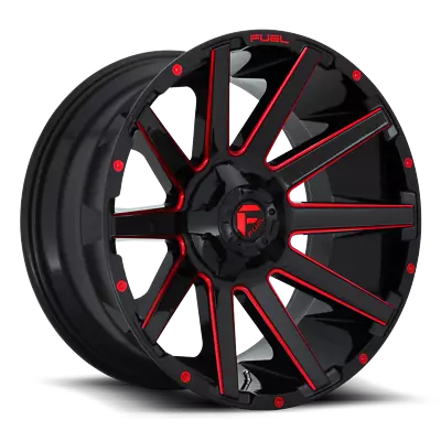 20 Inch Black Red Wheels Rims Ford F350 SuperDuty Fuel D643 Contra 20x9 1 8x170 • $1784