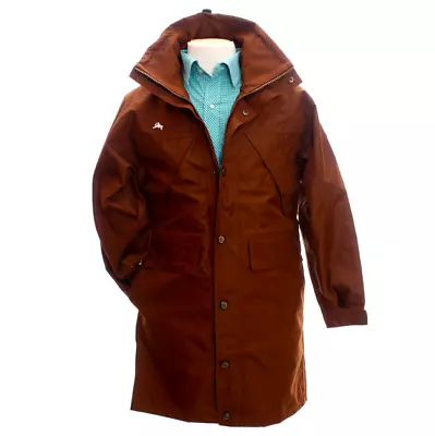 Wyoming Traders Unisex Ranch Waterproof Oxford Hooded Rain Slicker - COFFEE • $96.95