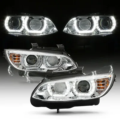 For 07-10 BMW E92 E93 Coupe Xenon HID W/AFS Model 3D LED Halo DRL Headlight Lamp • $459.95