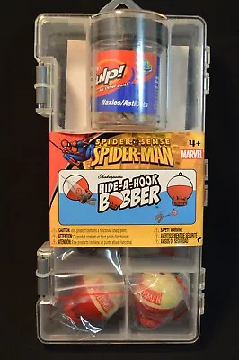 Shakespeare Spiderman Hide A Hook Bobber & Gulp Baitfish Hooks Setnewsealed • $8.75