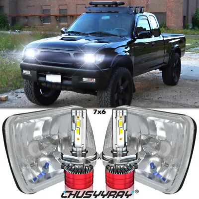 Fit Toyota Tacoma 1995 1996 1997 Pair 5x7 7x6 INCH LED Headlight High/Low Beam • $129.99