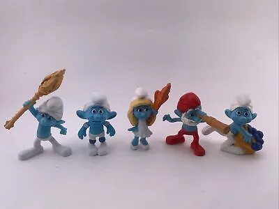 2011 McDonald’s Smurf’s Figures - Papa Smurfette Greedy Panicky And Clumsy • $9.58