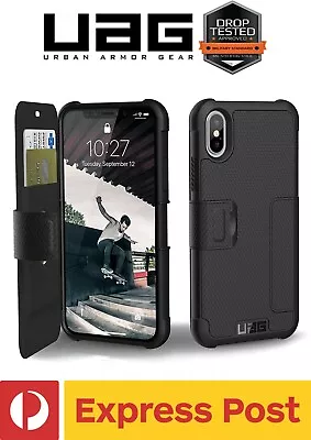 IPhone XS Max ShockProof Cardholder Tough Folio Flip Wallet Case UAG METROPOLIS • $31.50