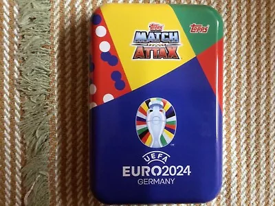 TOPPS UEFA EURO 2024 Match ATTAX - EMPTY LARGE  TIN BLUE • £1.50