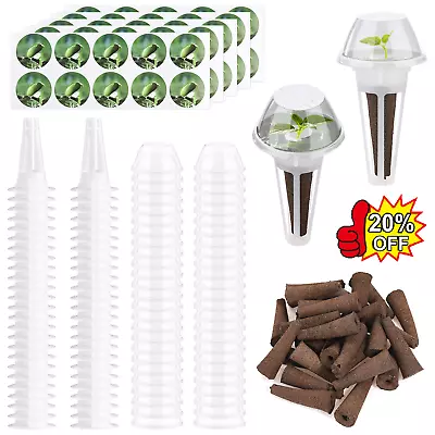 $42.54 • Buy 50PCS Hydroponic Growing Kit Starter Pods Replacement Grow +Growing Sponge Seeds