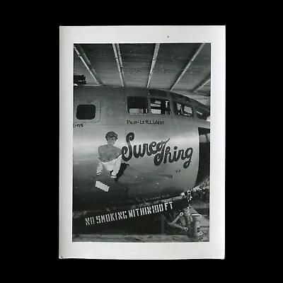 WWII / KOREAN WAR B-29 Airplane Bomber Nose Art SURE THING Photograph Snapshot • $19.99