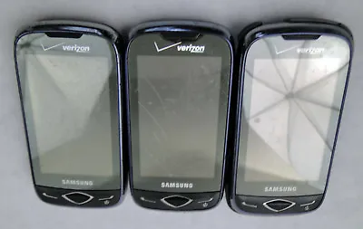 LOT OF 3 Samsung Reality SCH-U820 - Black (Verizon) Cellular Phone AS IS W/batts • $25