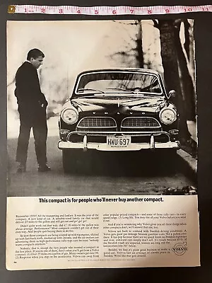 Vintage  Ad-Volvo-For People Who'll Never Buy Another Compact-1964 • $16.99