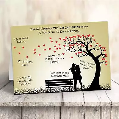 To My Wife Anniversary Card On Our Anniversary A5 Card Wedding Anniversary Card • £3.49