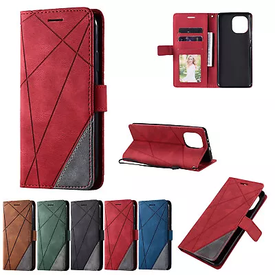 Leather Flip Card Wallet Book Cover Case For Xiaomi 14 Poco X3 11T Redmi Note 10 • $9.89