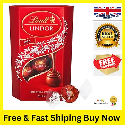 Lindt Lindor Milk Chocolate Truffles Box Chocolate Smooth Melting Filling 200 G • £6.26