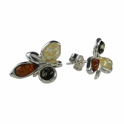 Sterling Silver And Baltic  Stud Amber Earrings  Mariana  • $35.19