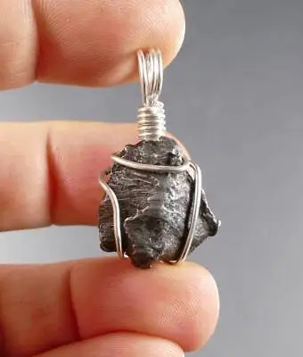 Rare Sikhote Alin Iron Meteorite Copper Wire Wrap Pendant | COA & Box • £81.98