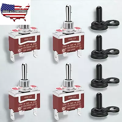 Switch 12V DC (On)-Off-(On) Momentary Toggle  3 Way Waterproof Toggle Switch 12  • $21.31
