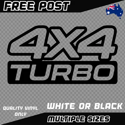 4x4 Turbo Sticker Decal Car Ute 4WD Offroad Outback Country Truck Off Road • $5.50