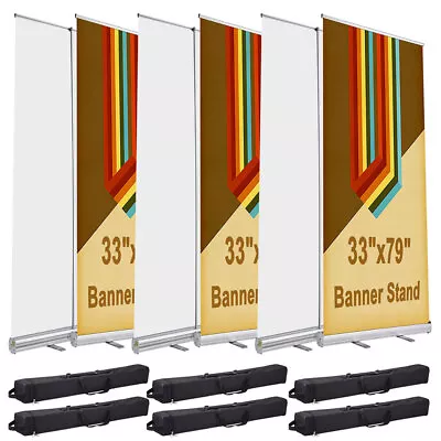 Yescomusa 33  X 79  Retractable Banner Stand Trade Show Display Carry Bag 6 Pcs • $219.90
