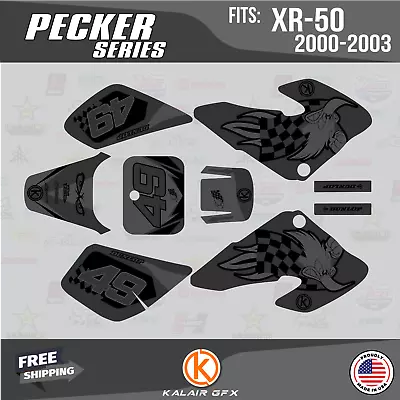 Graphics Kit For Honda XR50 (2000-2003) XR 50 Pecker Series - Smoke • $48.99