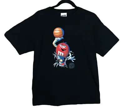 M & M's World T-Shirt Youth Boy Size X-Large Black Red Candy Basketball Logo • $16.99