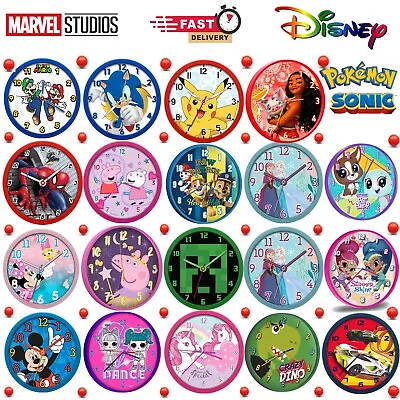 £13.69 • Buy 25cm Licensed Character Wall Clock|Round Analogue Clock For Home, Bedroom Decor