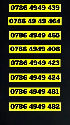 Gold VIP 786 Easy Mobile Phone Number Sim Card • £38