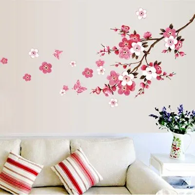 Wall Sticker Cherry Blossom Flower Waterproof Decor Decal Mural Poster Stickers • $15.99