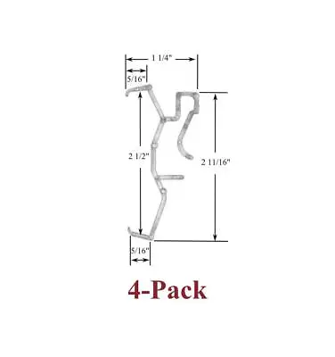 2 1/2  Single Slat VALANCE EXT CLIPS For Horizontal Faux WOOD / MINI BLINDS 4-Pk • $6.95