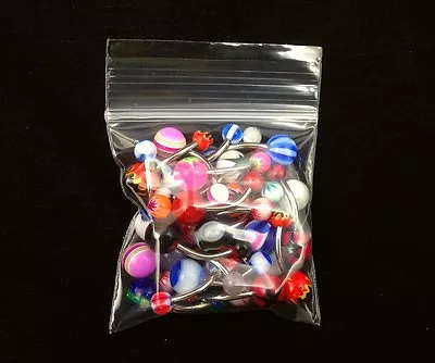 100pc Lots Of 2  X 2  Zip Bags Ziploc Baggies Great For Jewelry Sales! • £6.64