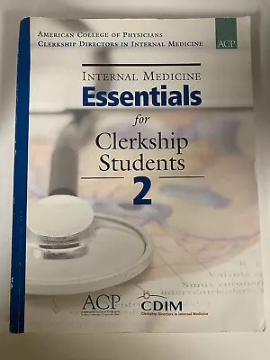 MKSAP FOR STUDENTS 4 AND INTERNAL MEDICINE ESSENTIALS FOR By American College Of • $9.45