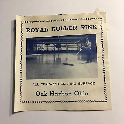 Vtg 1940s Oak Harbor Ohio Royal Roller Skating Rink Label Decal Sticker Derby • $7.50