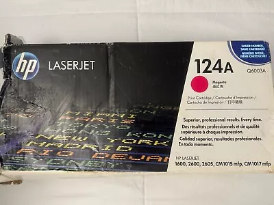 Sealed Genuine HP 124A (Q6003A) LaserJet (MAGENTA) Toner Ink Cartridge • $50