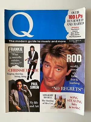 Q Magazine – Issue 02 – Nov 1986 – Featuring Rod Stewart Paul Simon Etc • £3.50