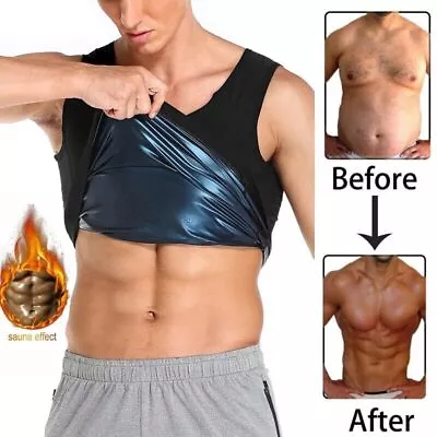 Women&Men Sweat Shaper Premium Workout Tank Top Slimming Polymer Sauna Vest Gym • $12.34